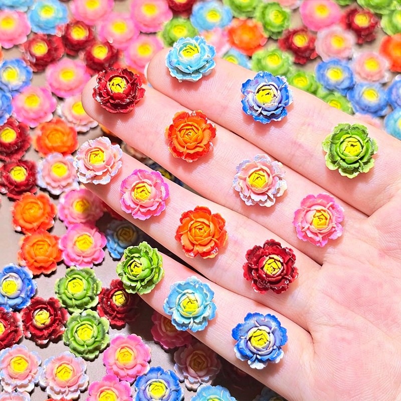 50pcs Mixed Color 3D Resin Ros - Resin Art Rose review and price